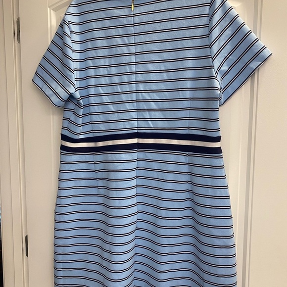Draper James Navy Striped Dress Size 1X a-line knee length comfort - Picture 2 of 8